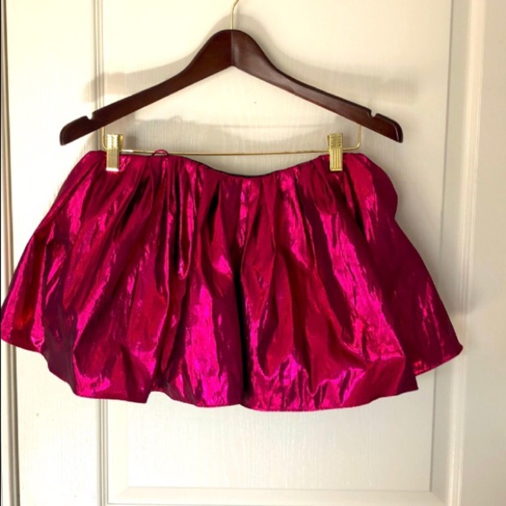 New Zara strapless festive season hot pink top